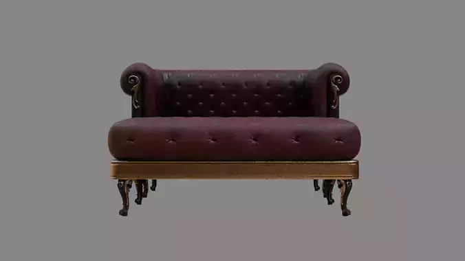 Sofa Armchair Couch  small and foot rest Vintage