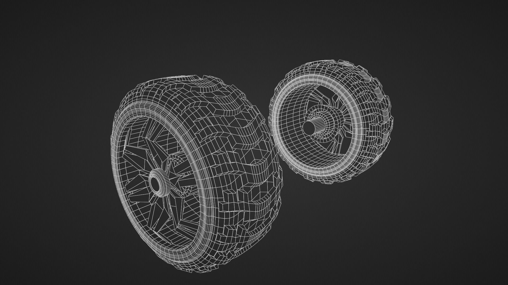 Combat Game vehicle Low-poly 3D model_9