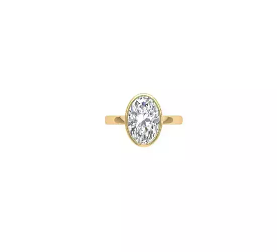 Oval Solitaire Ring 