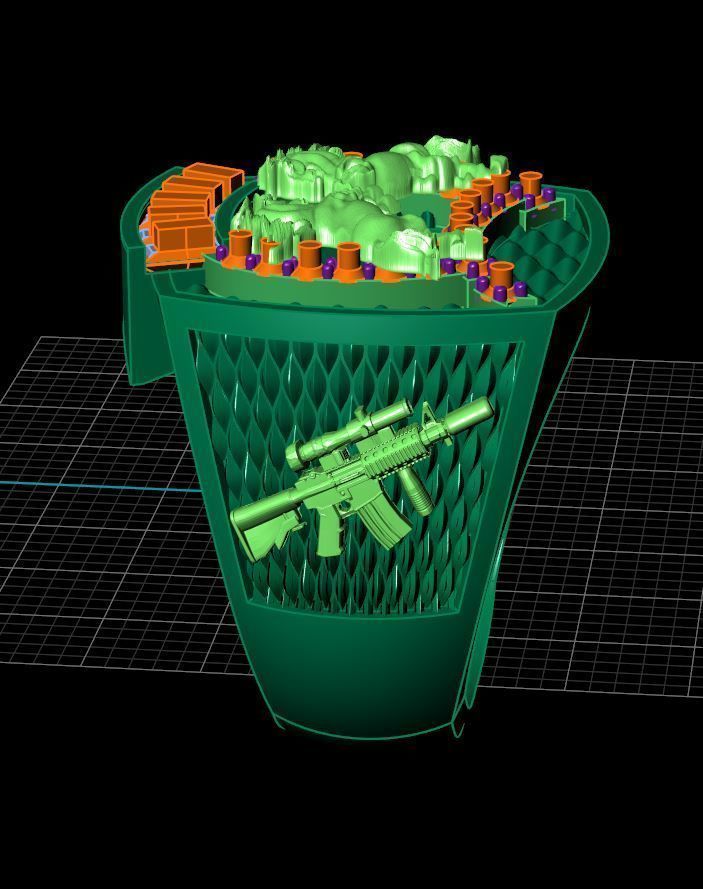 Anillo armas caballos 3D print model_2