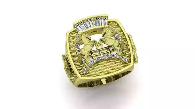 Anillo armas caballos 3D print model