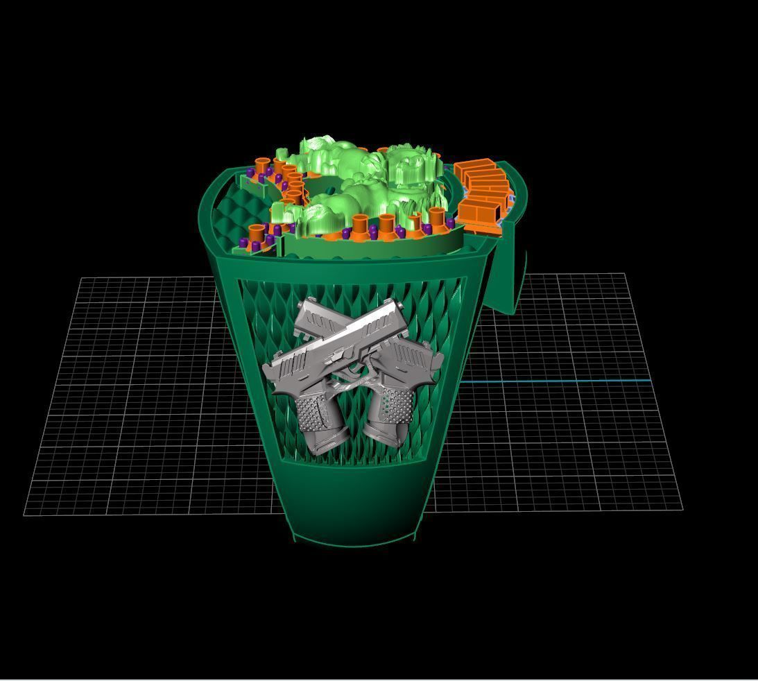 Anillo armas caballos 3D print model_3