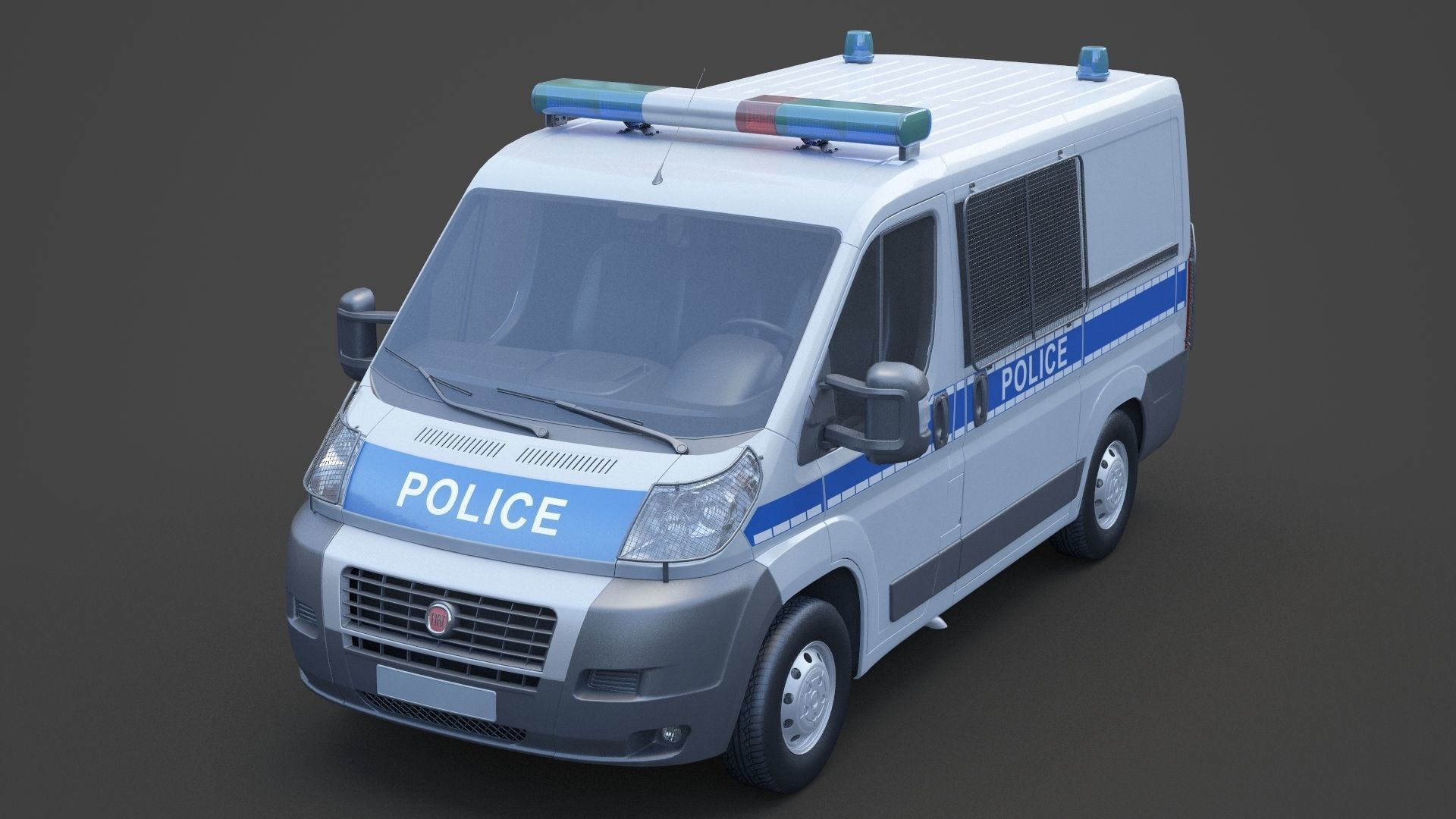 Police Van 01 3D model_6