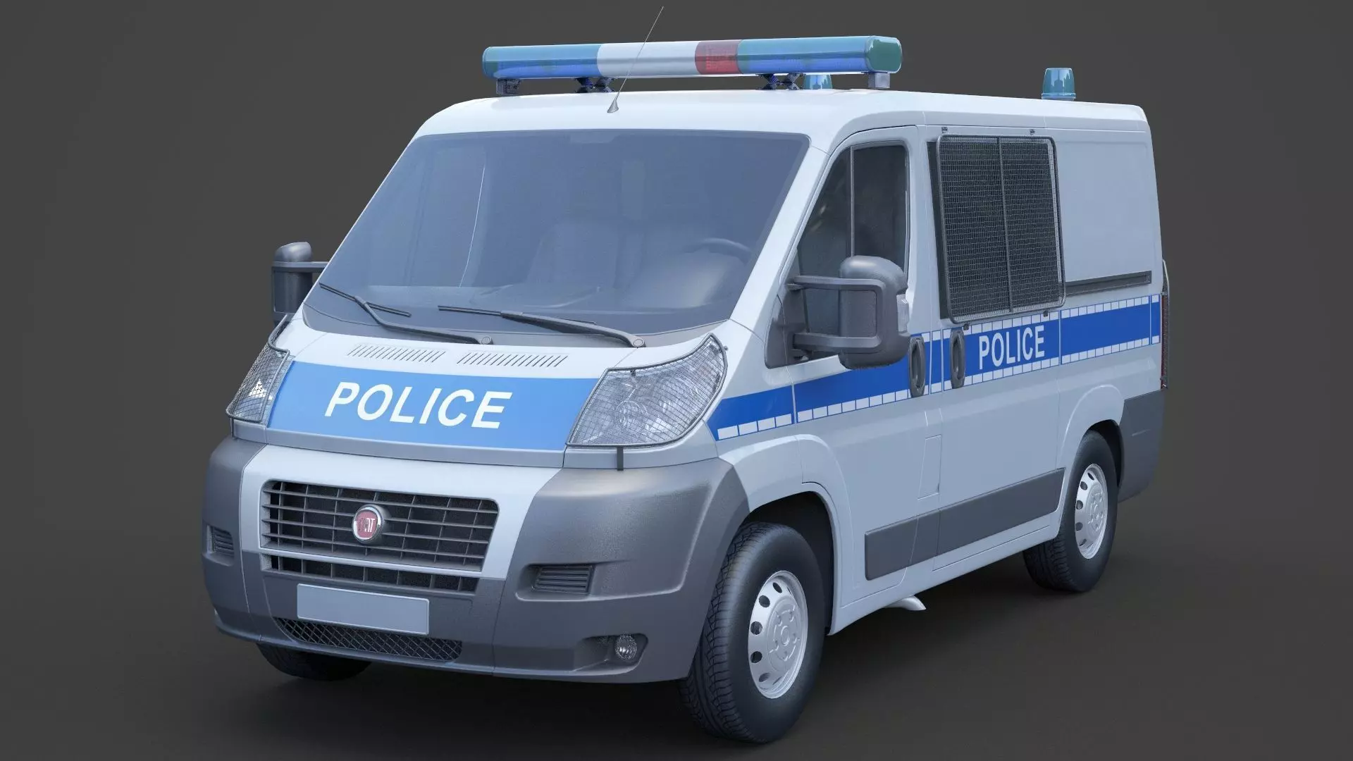 Police Van 01 3D model_0
