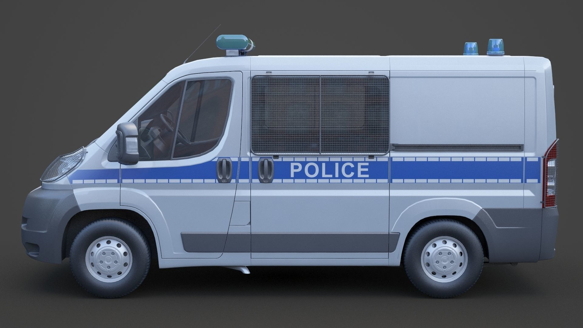 Police Van 01 3D model_8