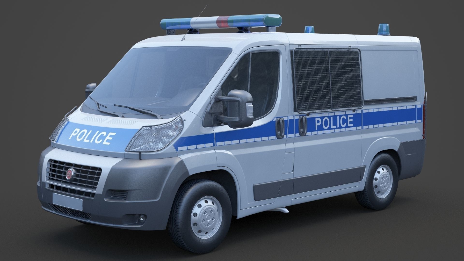 Police Van 01 3D model_9