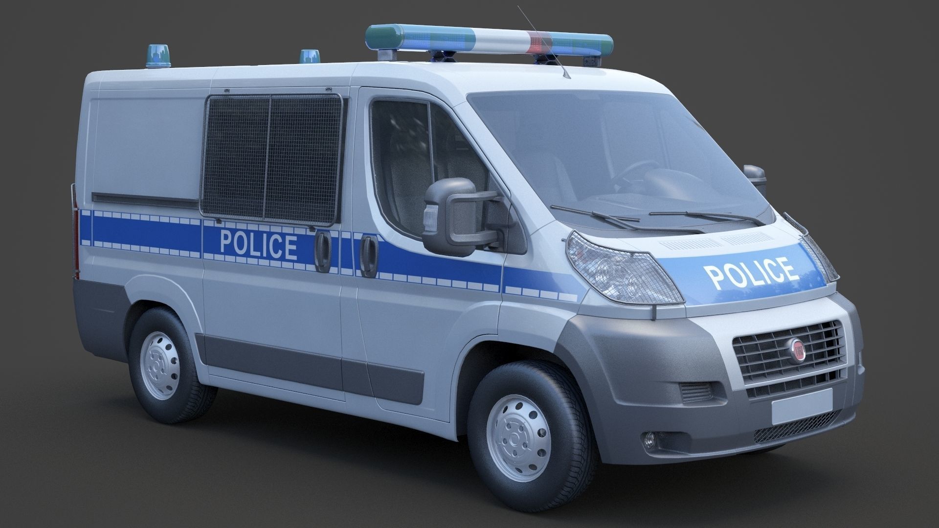 Police Van 01 3D model_2