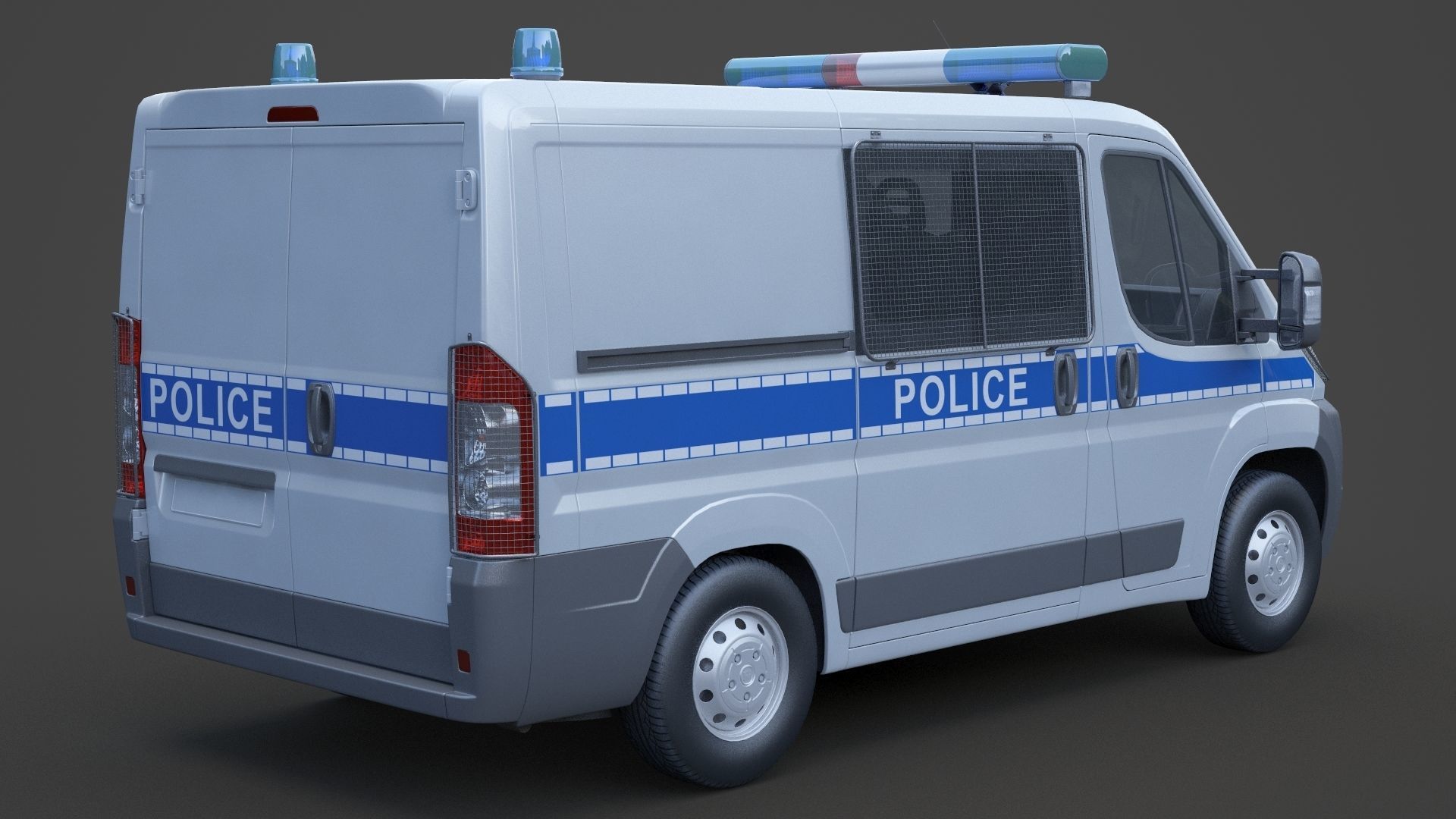 Police Van 01 3D model_4
