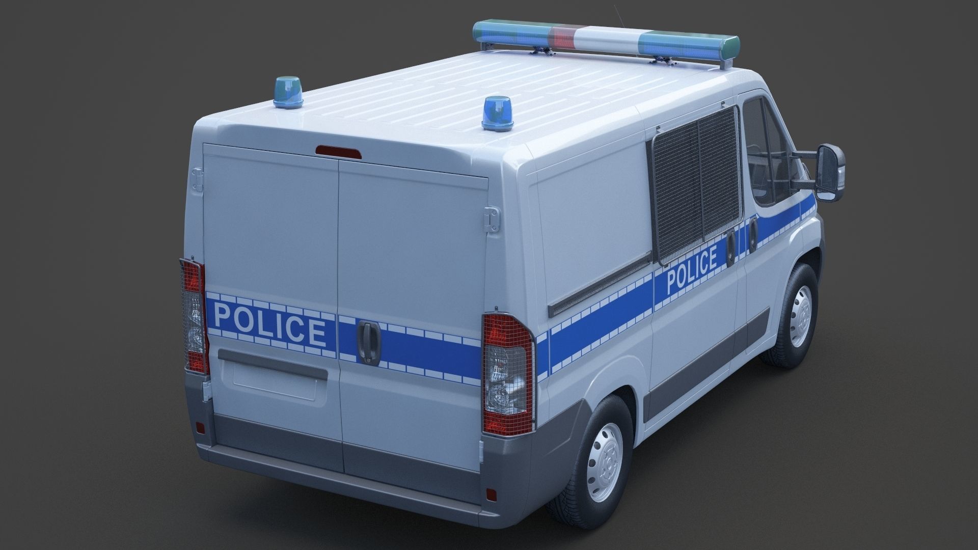 Police Van 01 3D model_11