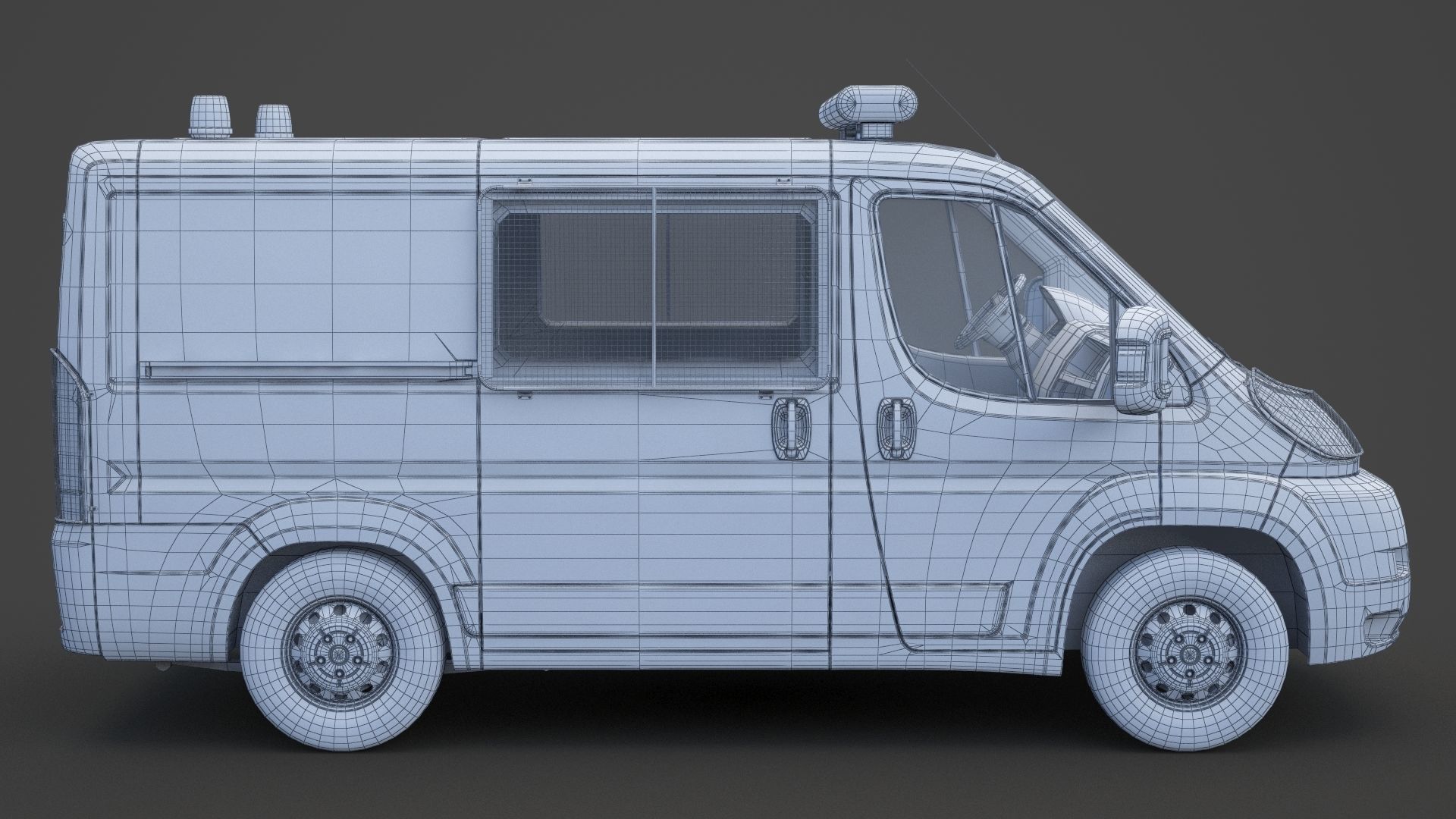 Police Van 01 3D model_24