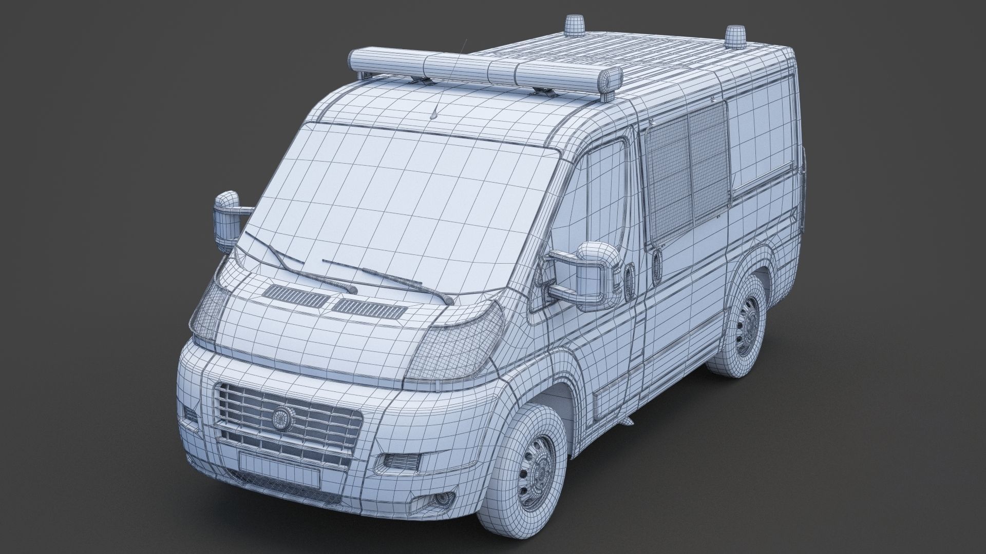 Police Van 01 3D model_25