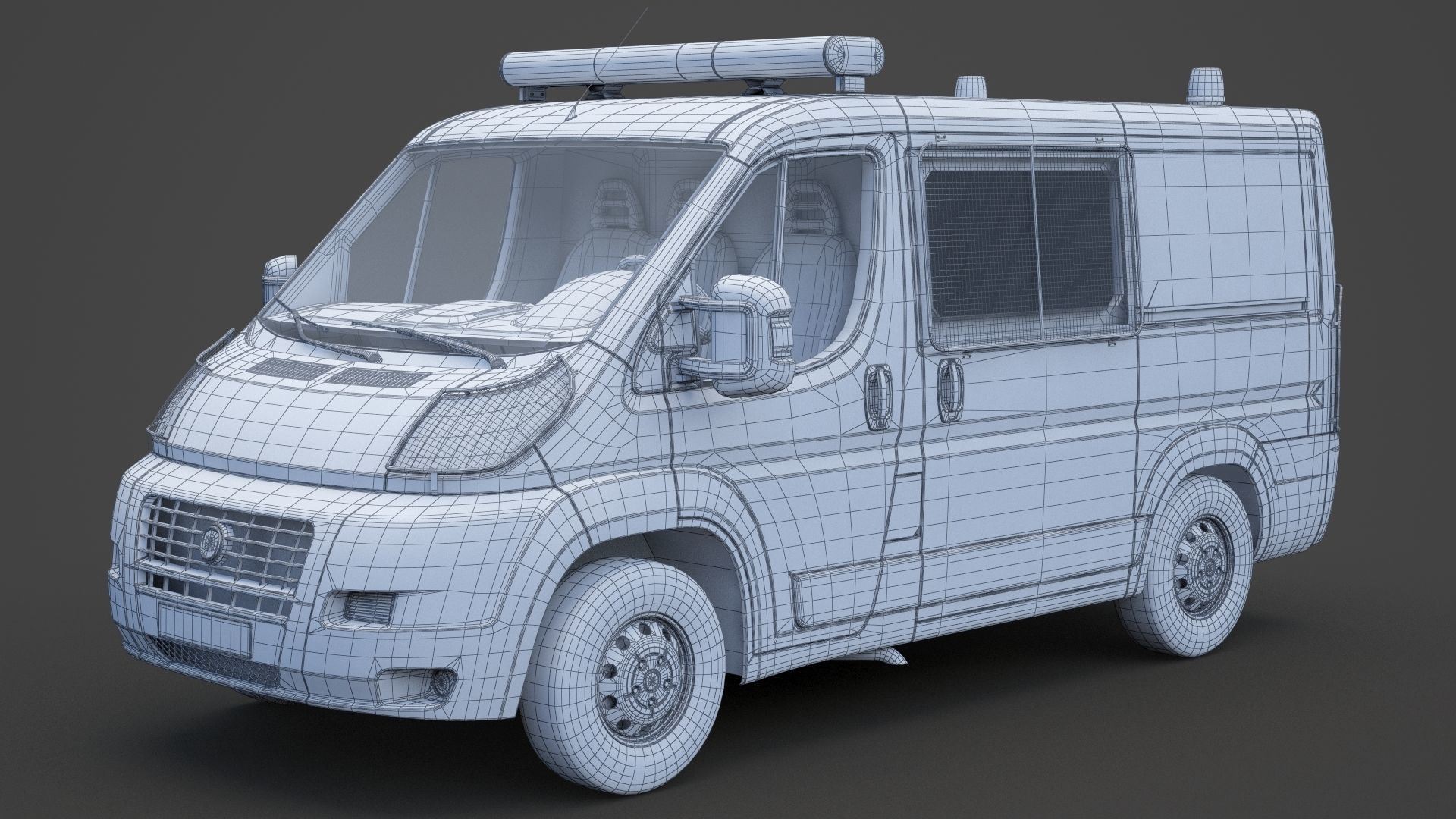 Police Van 01 3D model_17