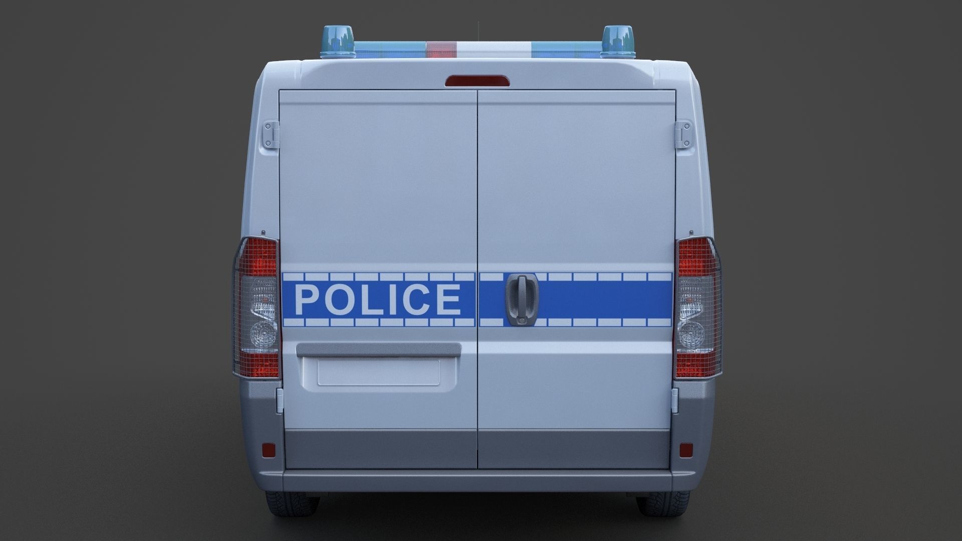 Police Van 01 3D model_5