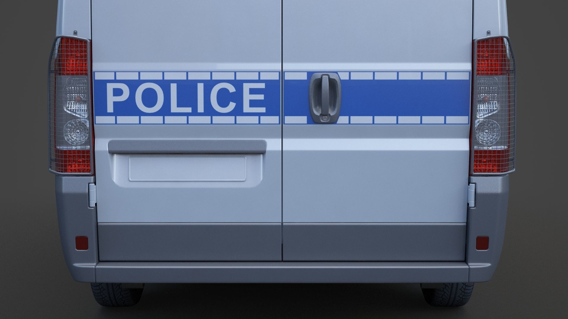 Police Van 01 3D model_14