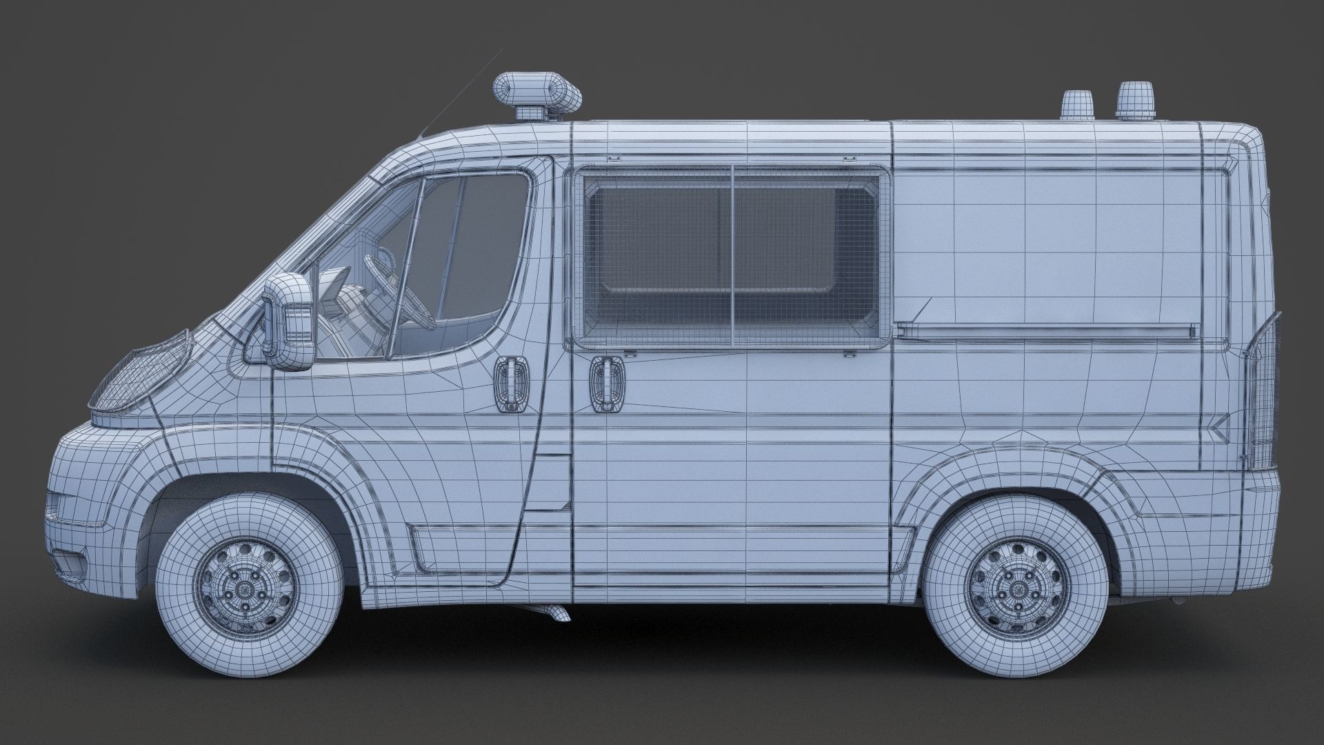 Police Van 01 3D model_23