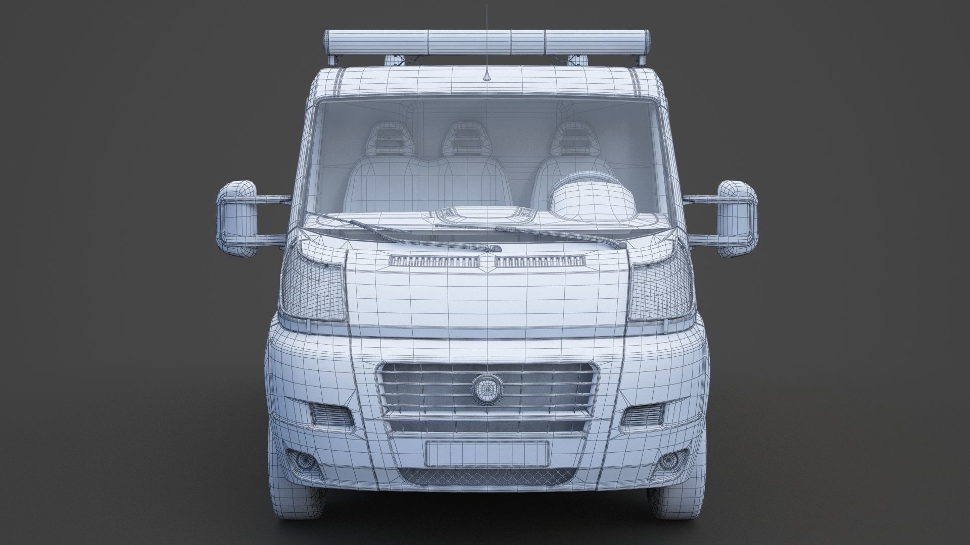 Police Van 01 3D model_21