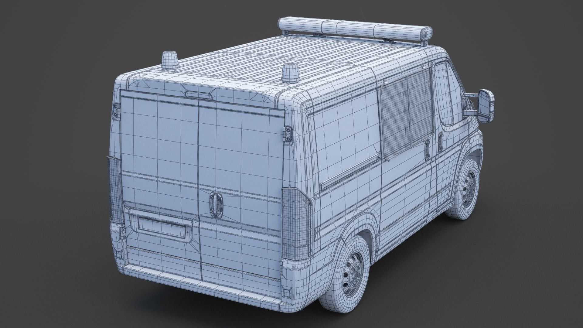 Police Van 01 3D model_26