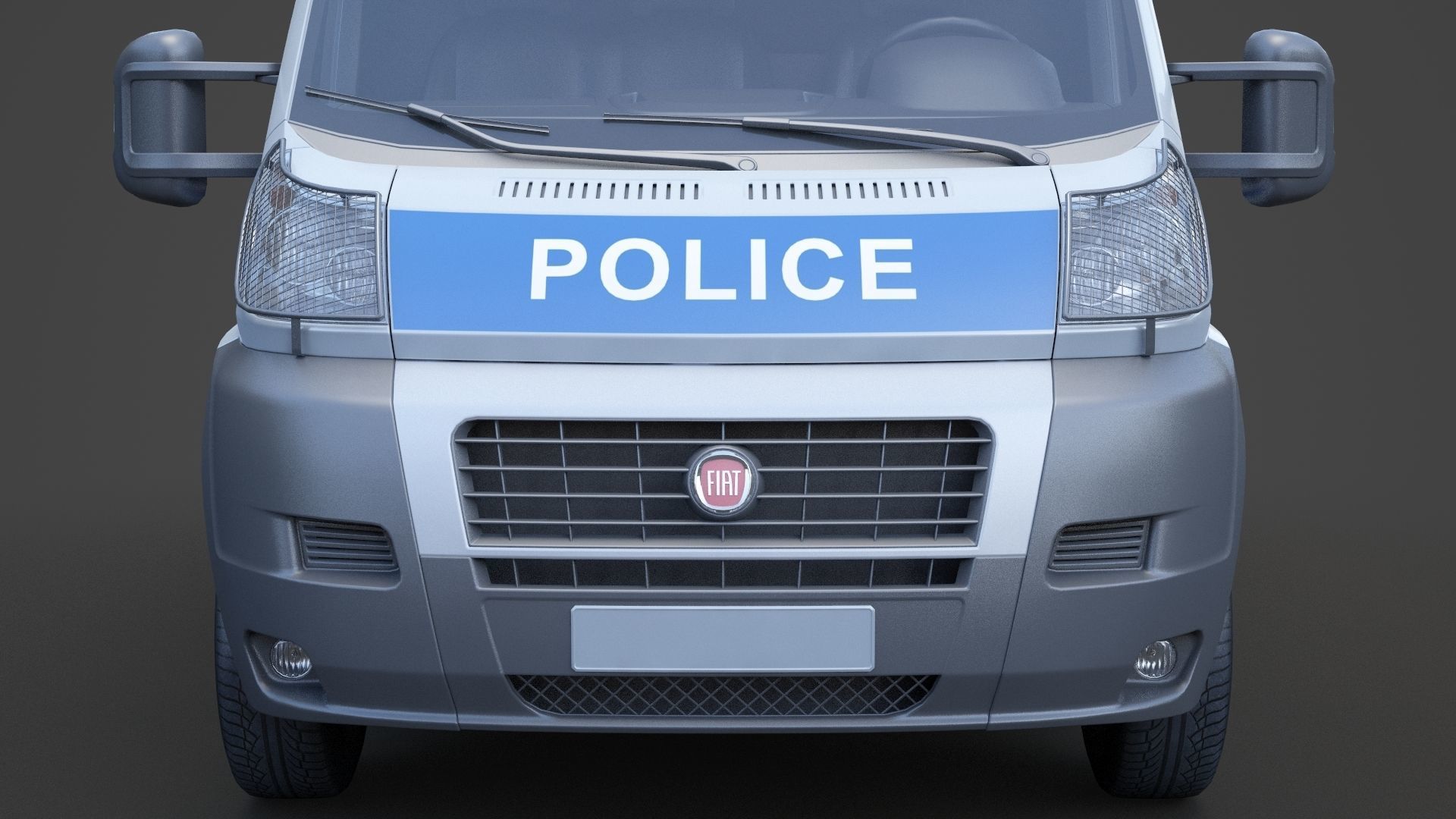 Police Van 01 3D model_13