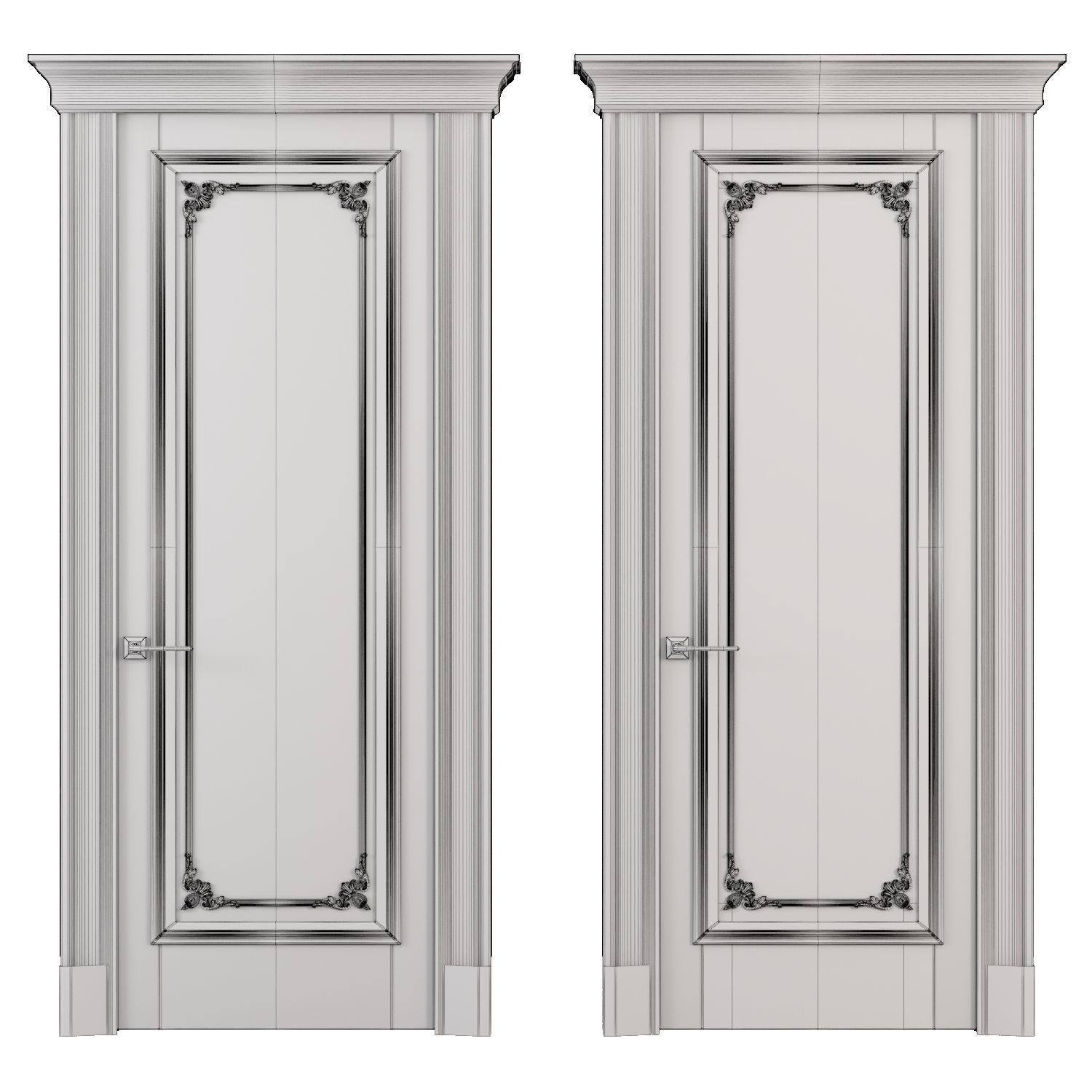 TORE Wooden and metal Door 3D model_1