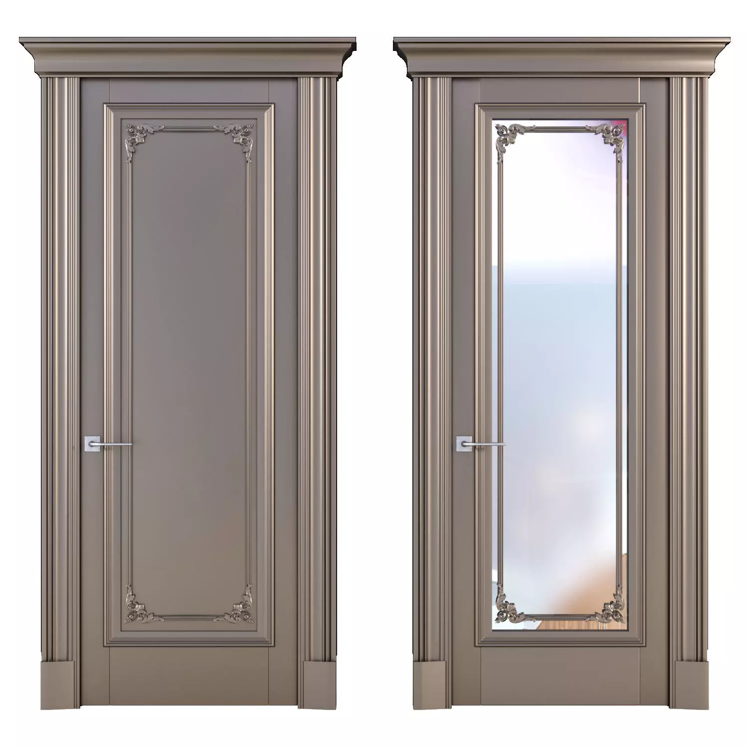 TORE Wooden and metal Door 3D model_0