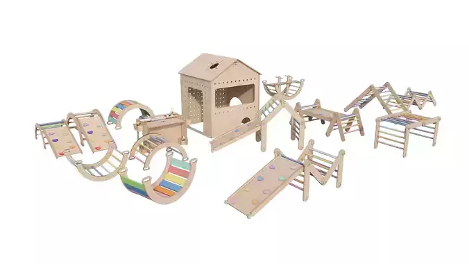 Montessori Pikler indoor playset rocker