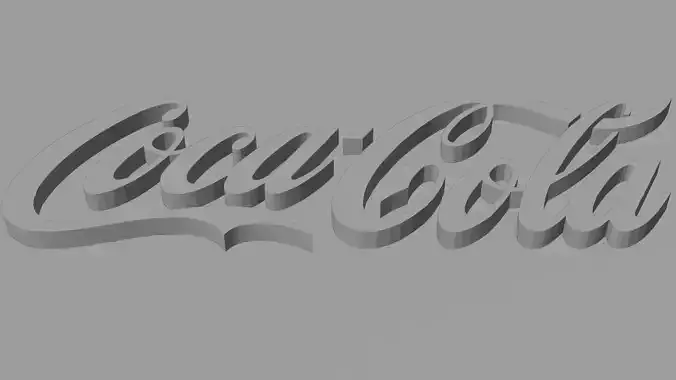 coca cola logo 3d