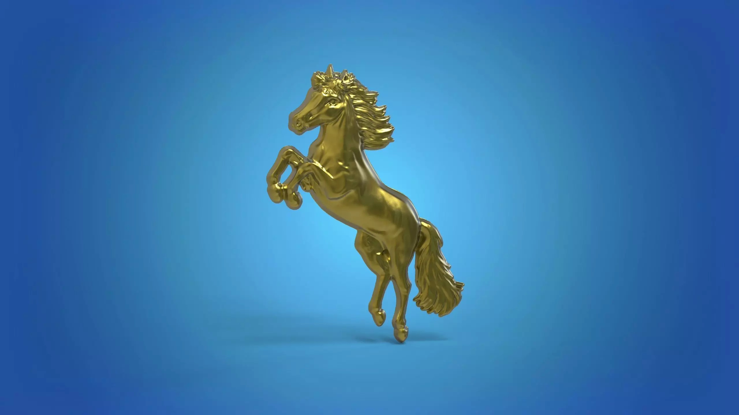 horse logo sign art  STL model for CNC router and  3D printing 3D print model_0