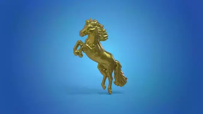 horse logo sign art  STL model for CNC router and  3D printing 3D print model