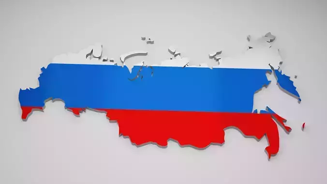 Russian map 3d model