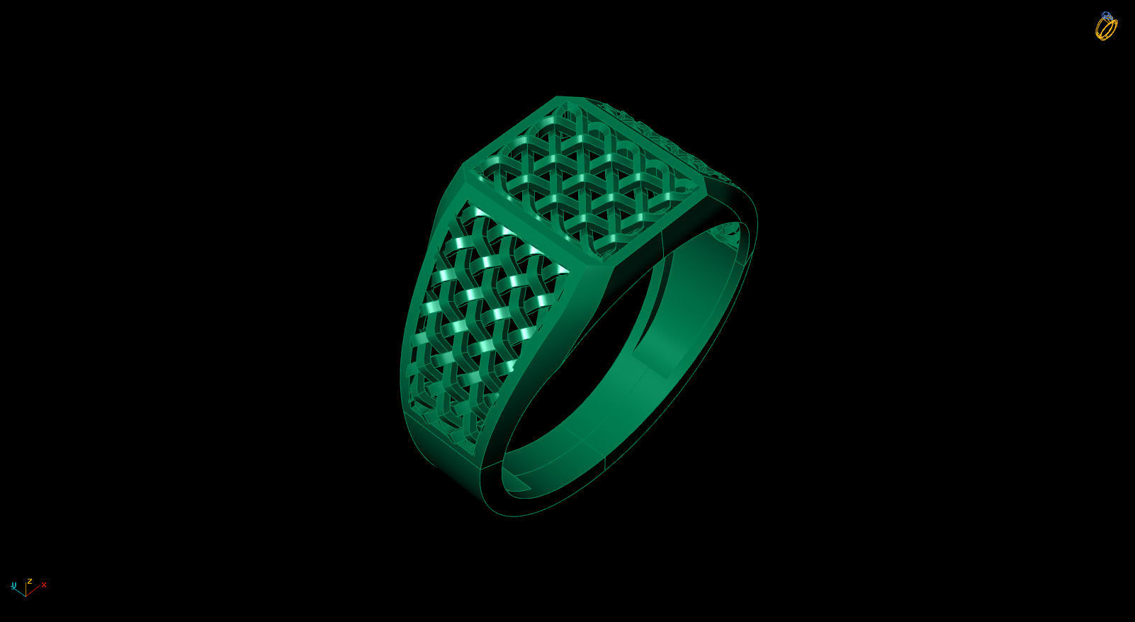 Man Ring 3D model_3