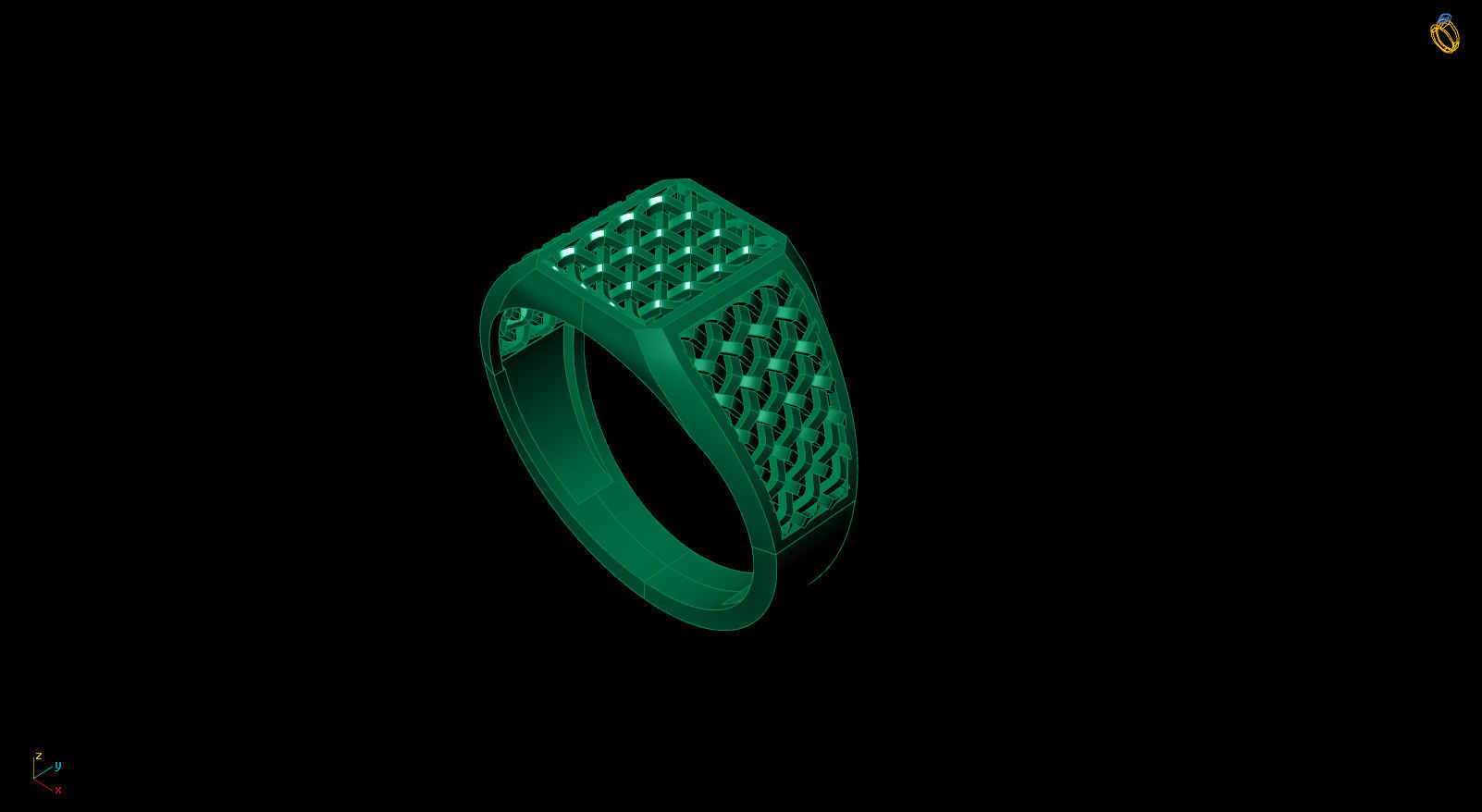 Man Ring 3D model_1