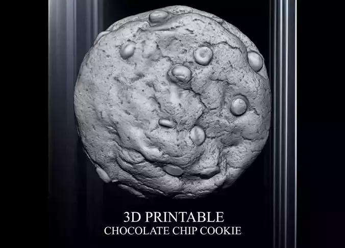 3D PRINTABLE CHOCOLATE CHIP COOKIE 3D print model