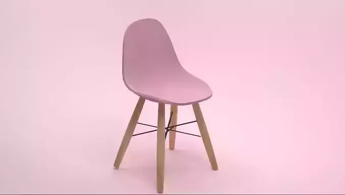 Cadeira eames rosa claro 