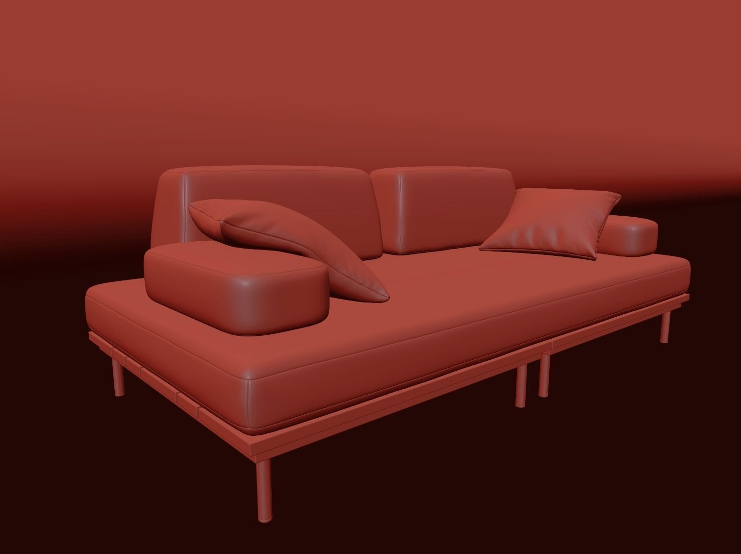 Sofa 3D model Free 3D model_9