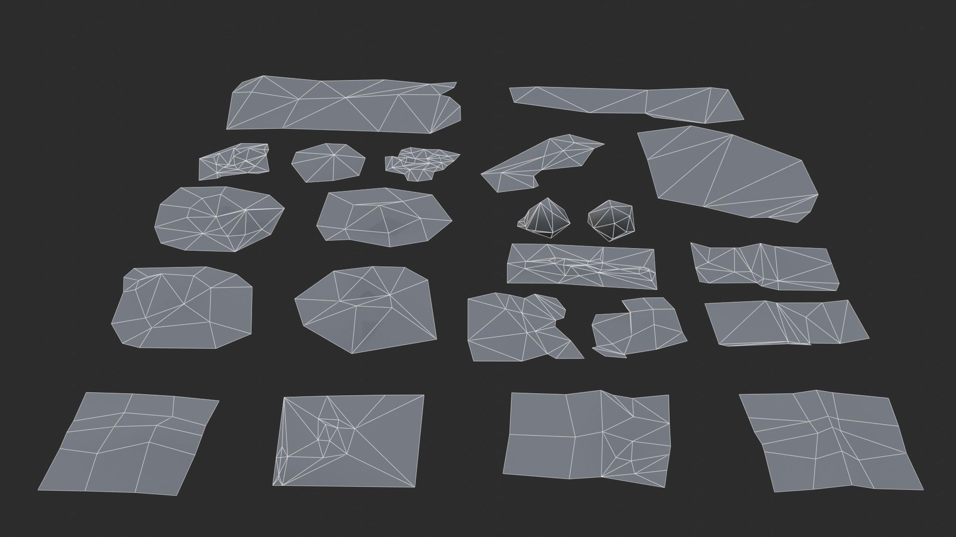 Paper Debris Set 1 Low-poly 3D model_24