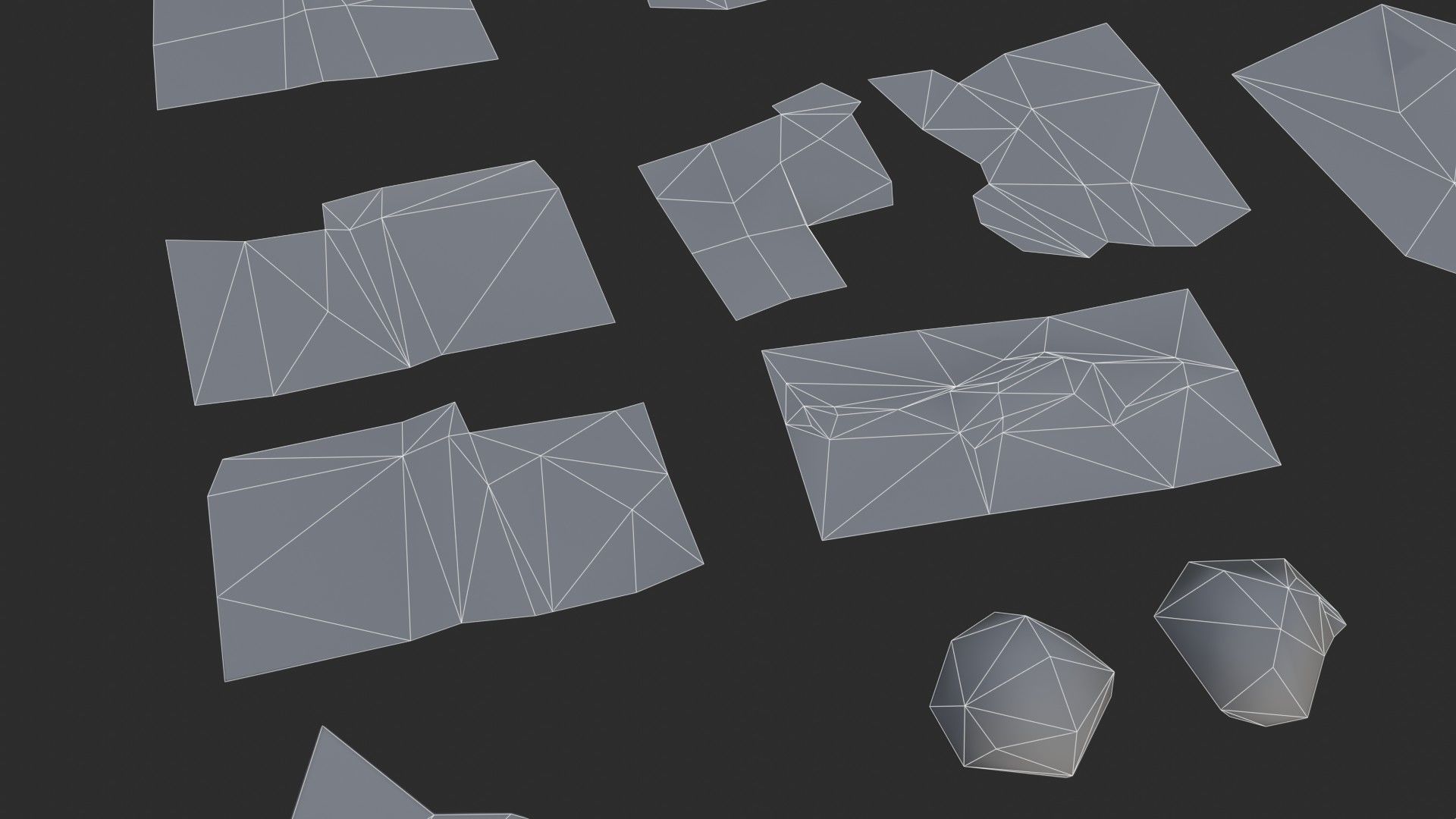 Paper Debris Set 1 Low-poly 3D model_27