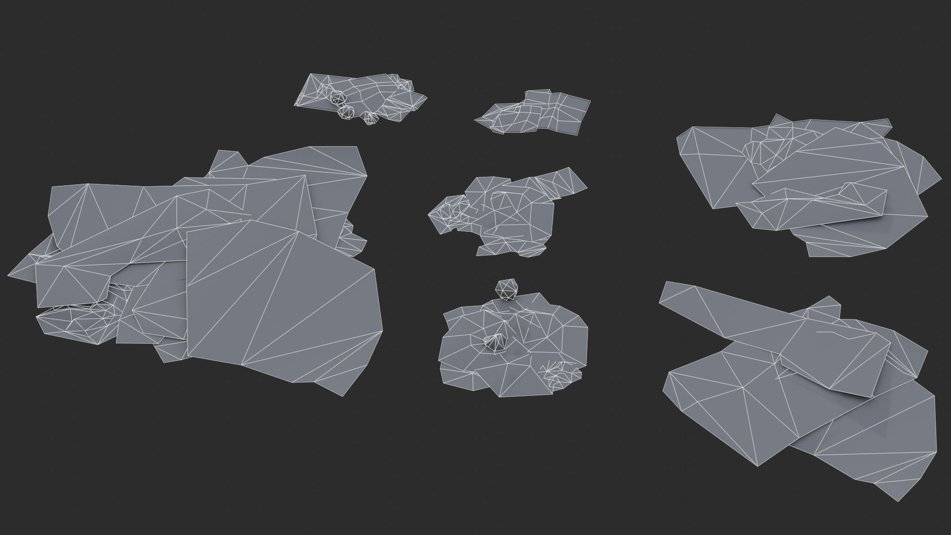 Paper Debris Set 1 Low-poly 3D model_19