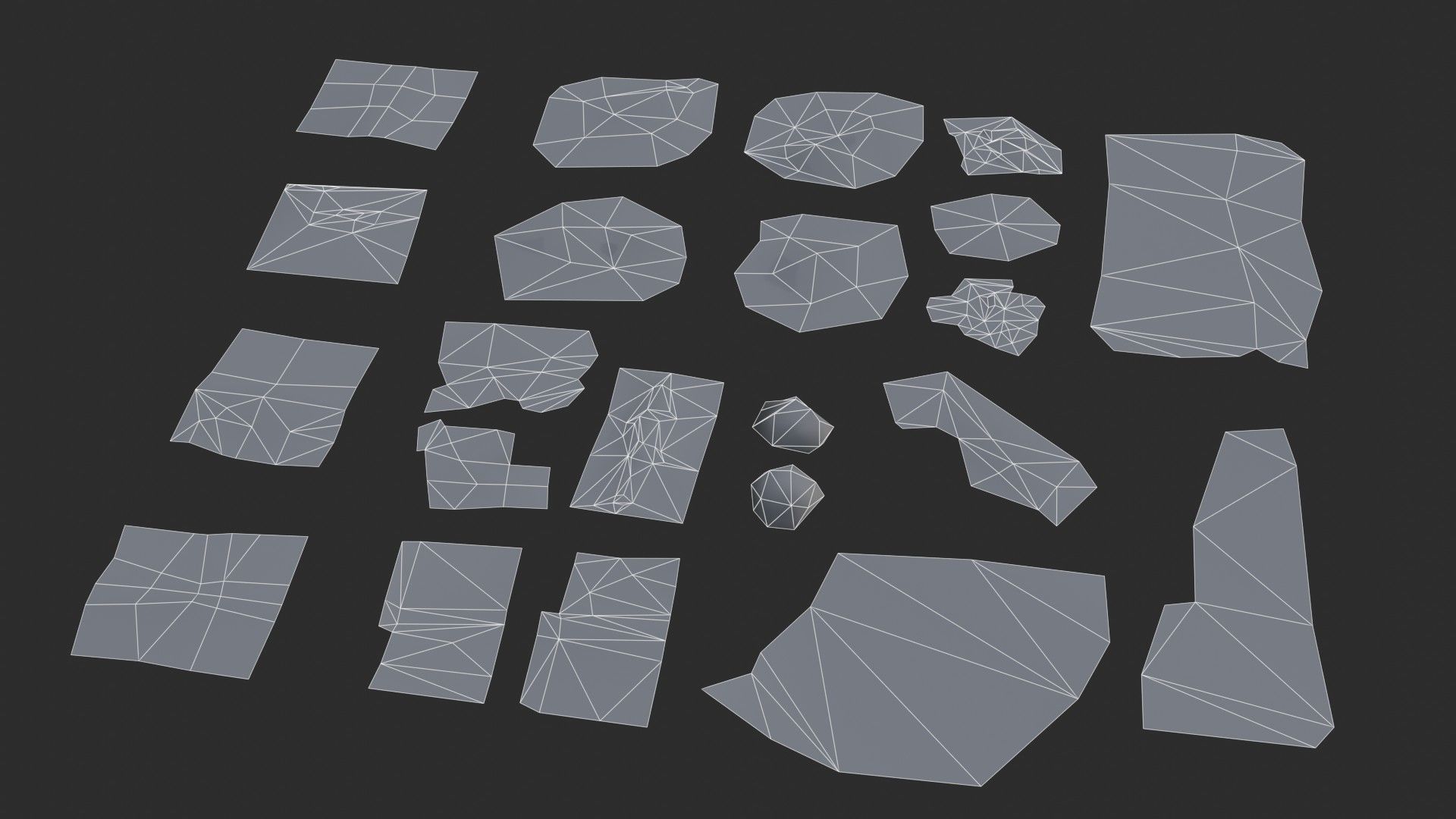 Paper Debris Set 1 Low-poly 3D model_23