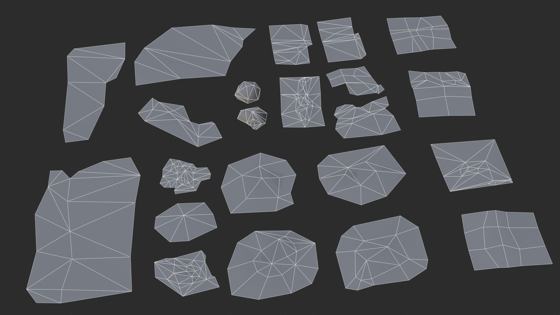 Paper Debris Set 1 Low-poly 3D model_25