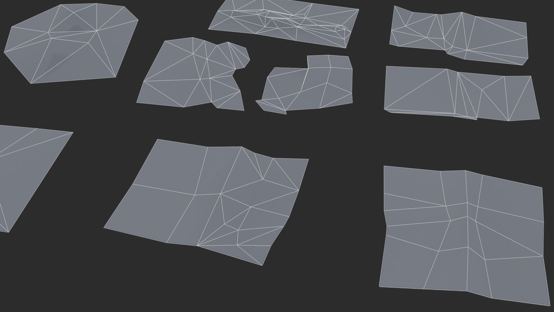 Paper Debris Set 1 Low-poly 3D model_28