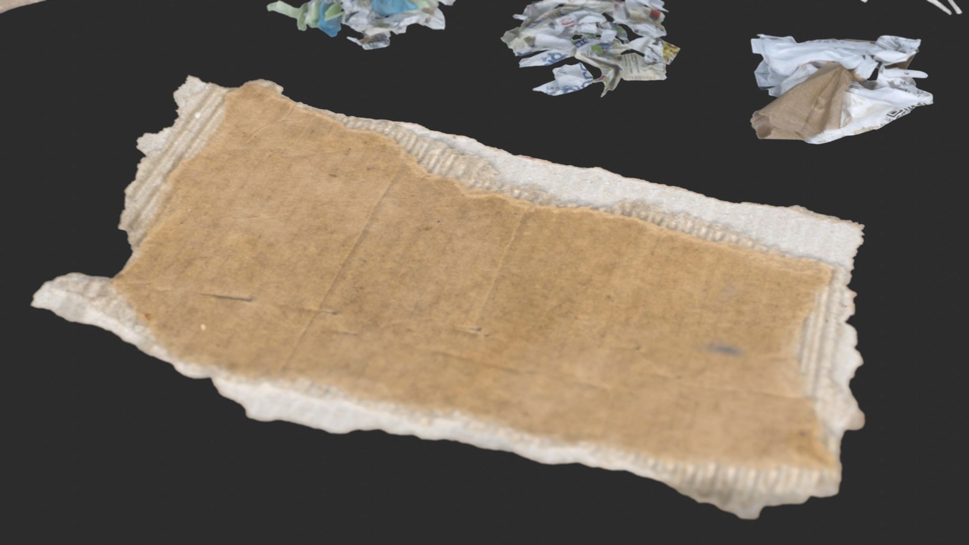 Paper Debris Set 1 Low-poly 3D model_14