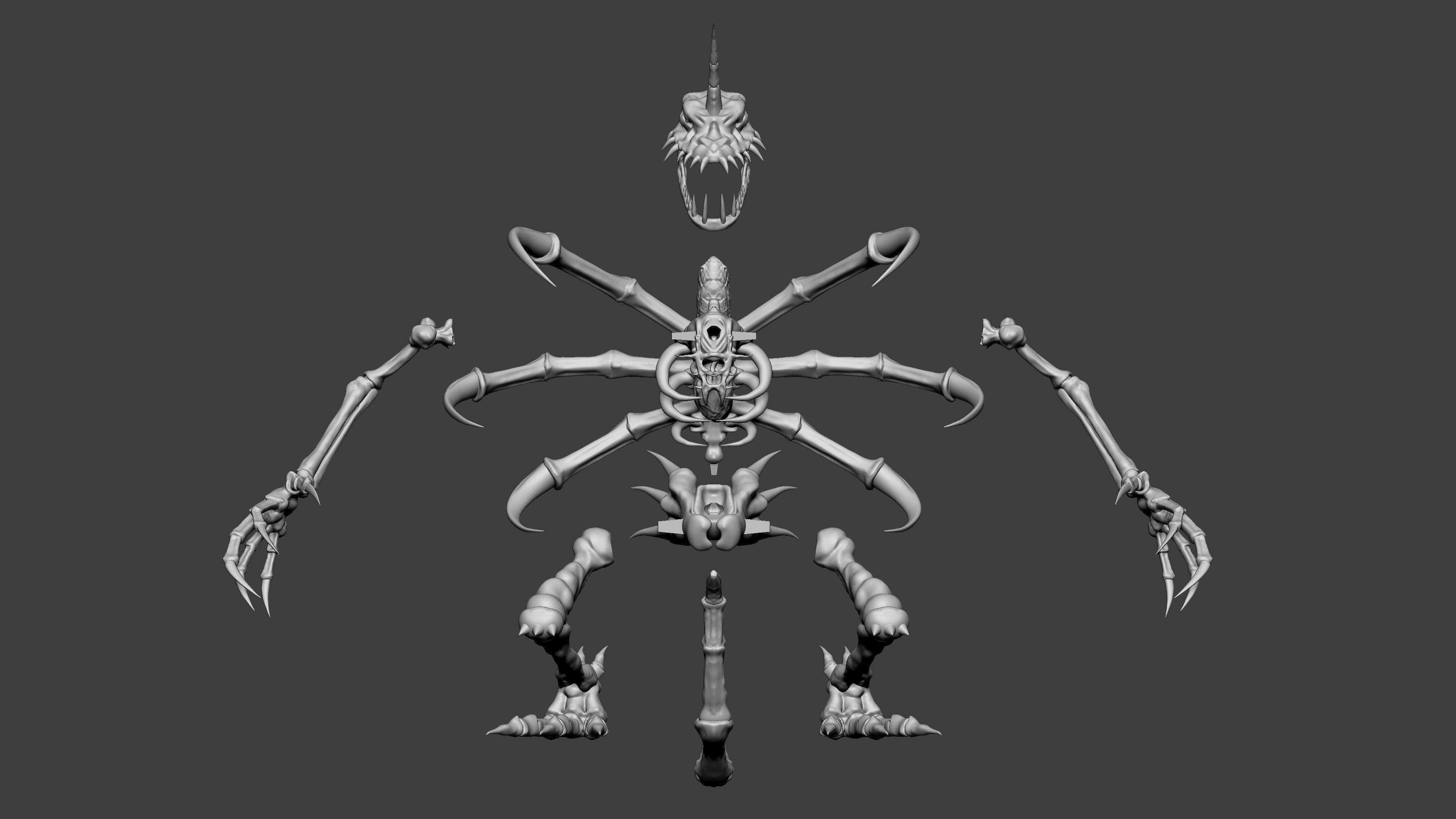 SkullGreymon 3D print model_3
