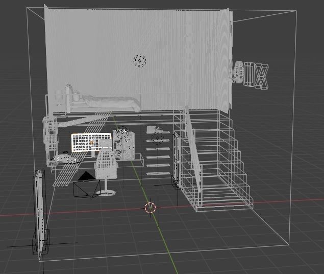 Modern Luxury Office Room 3D model_19