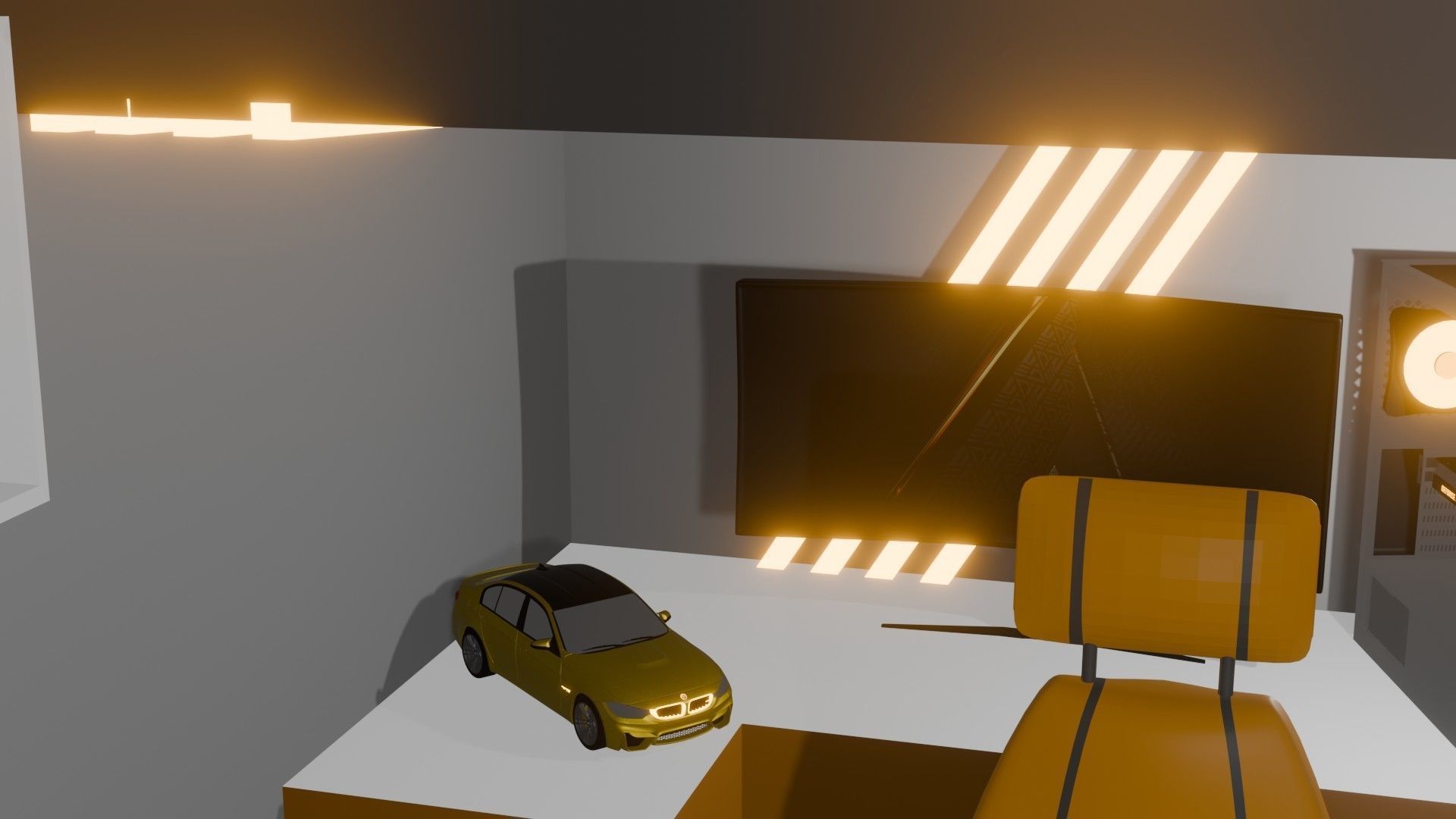 Modern Luxury Office Room 3D model_7