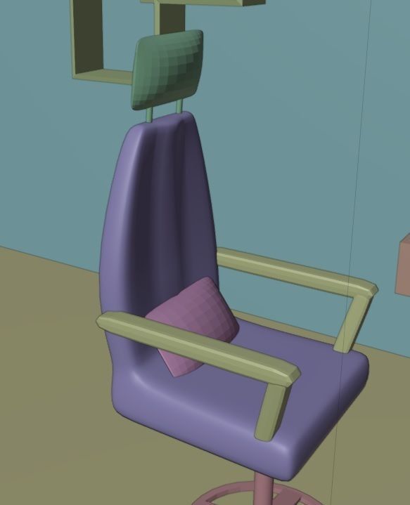 Modern Luxury Office Room 3D model_16