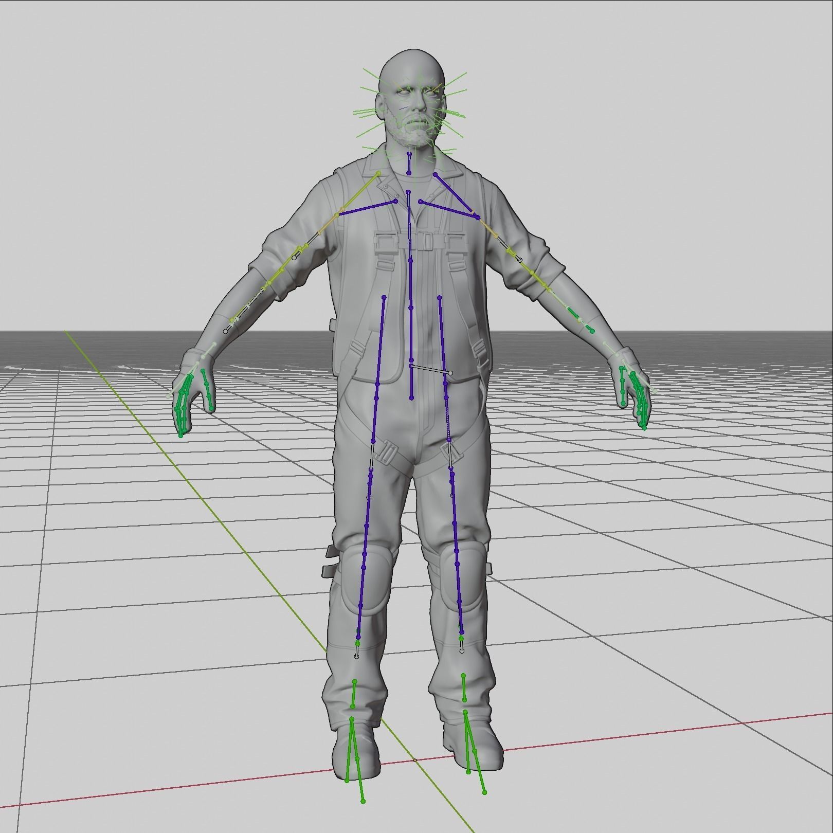 Construction Worker RIGGED 3D model_7