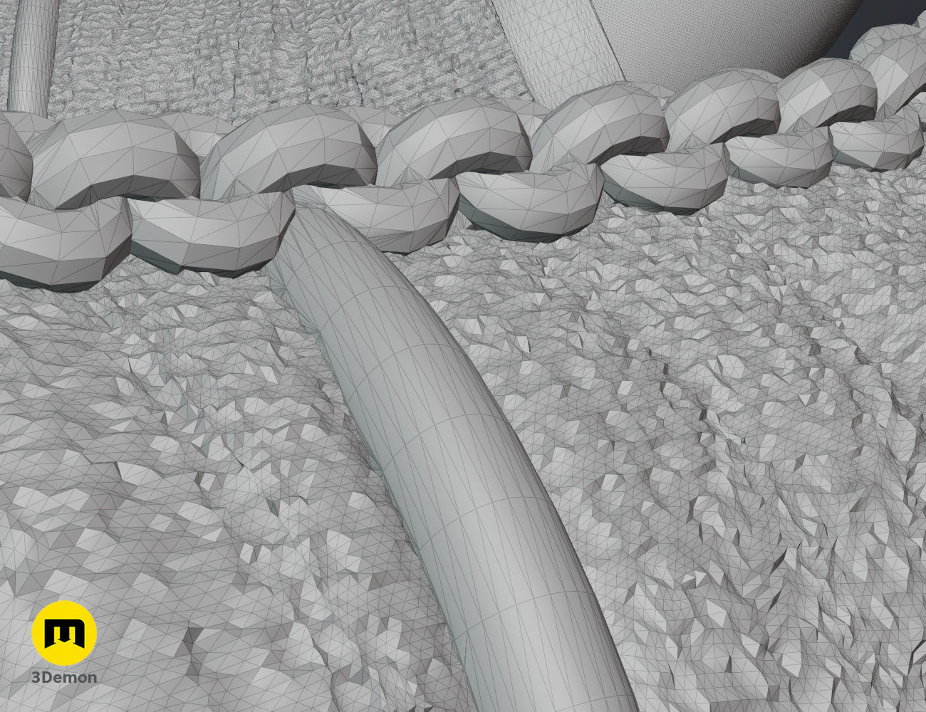 Heart Chain Horns 3D print model_18