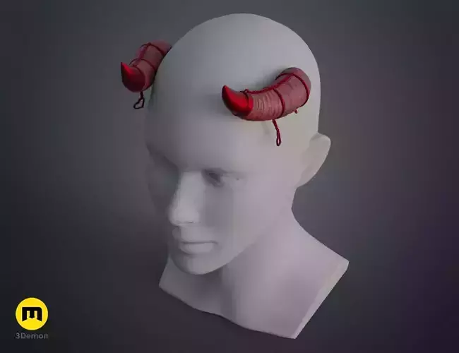 Heart Chain Horns 3D print model Heart Chain Horns 3D print model