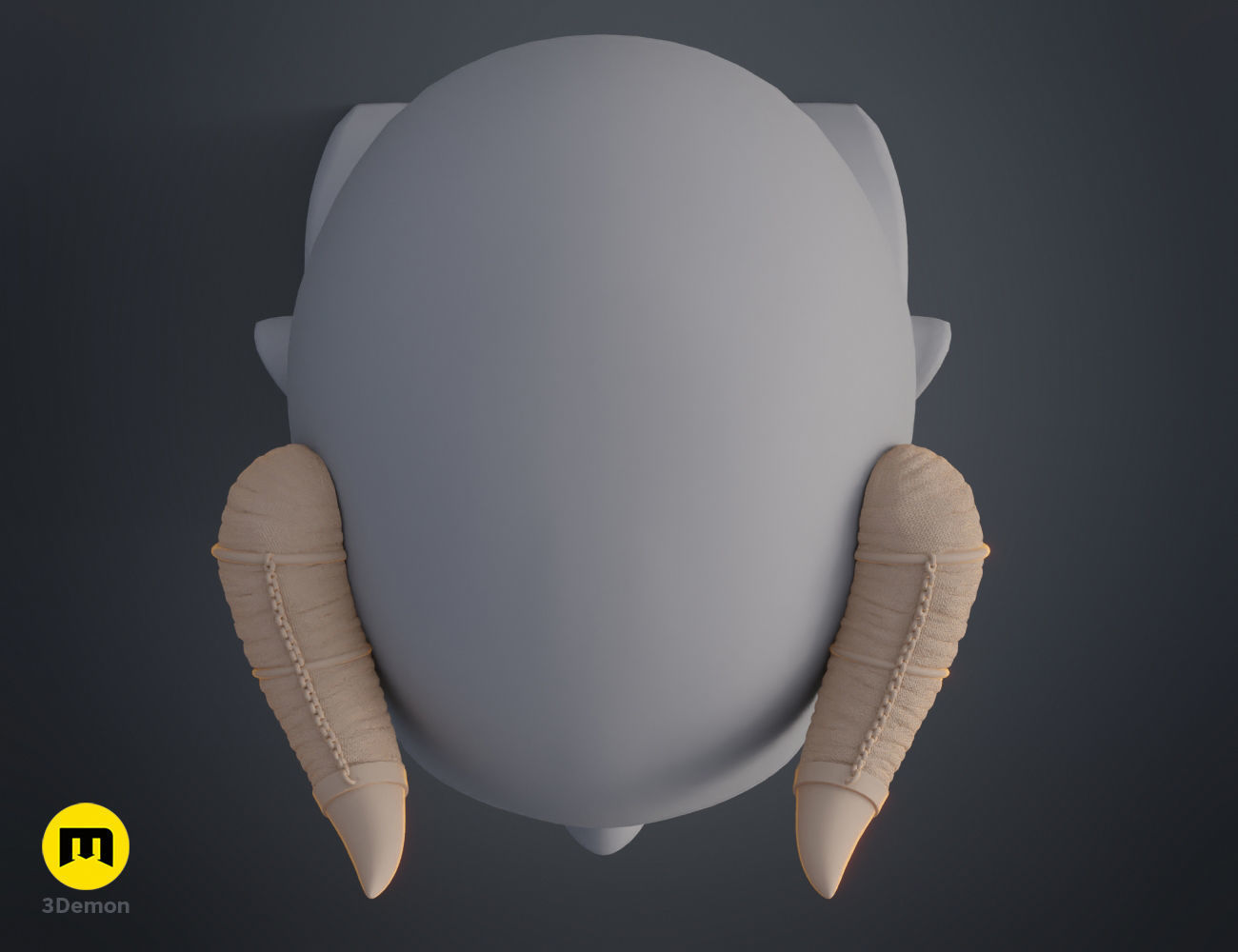 Heart Chain Horns 3D print model_12