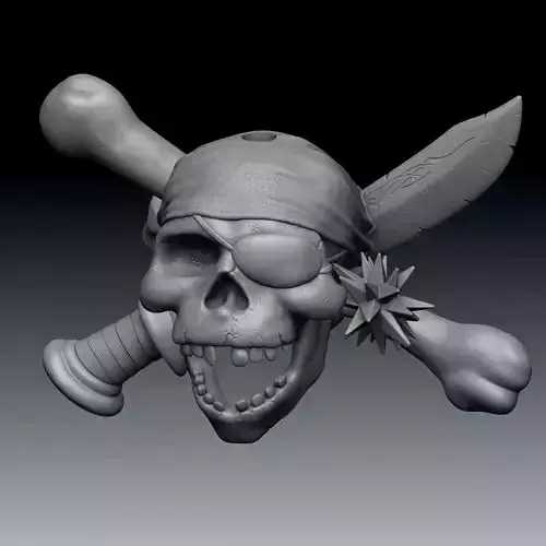 Pirate Skull car mirror hanger